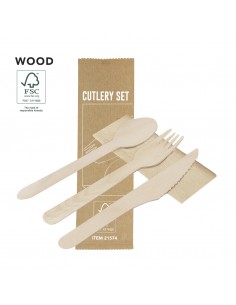 Set posate legno 21574