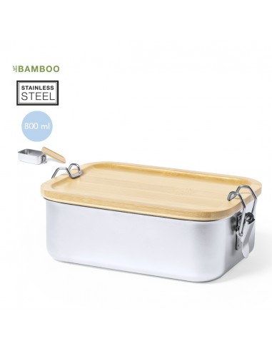 Porta pranzo acciaio inox e bambù...
