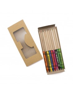 Set 9 pastelli a cera e 10...