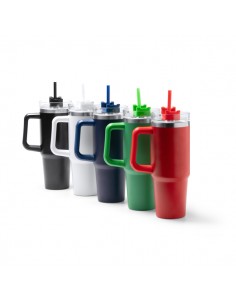 Tazza termica con cannuccia...