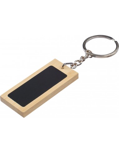 Portachiavi in bambù con placca in...