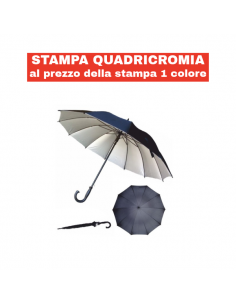 OMBRELLO NERO/SILVER 04535