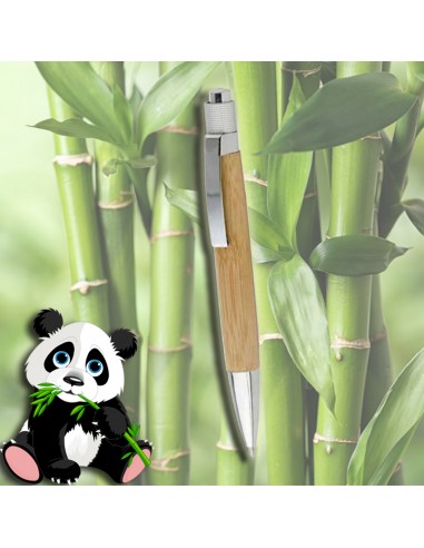 Penna a sfera Panda in bamboo 00196