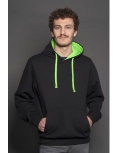 Felpa cappuccio contrasto...