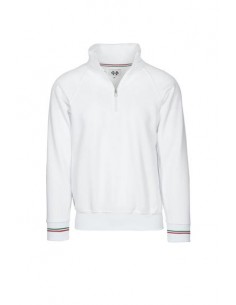 Felpa collo zip tricolore... 2